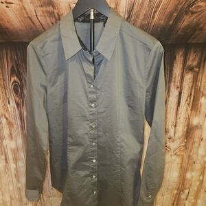 Women's Stylish Gray Button-Down Shirt